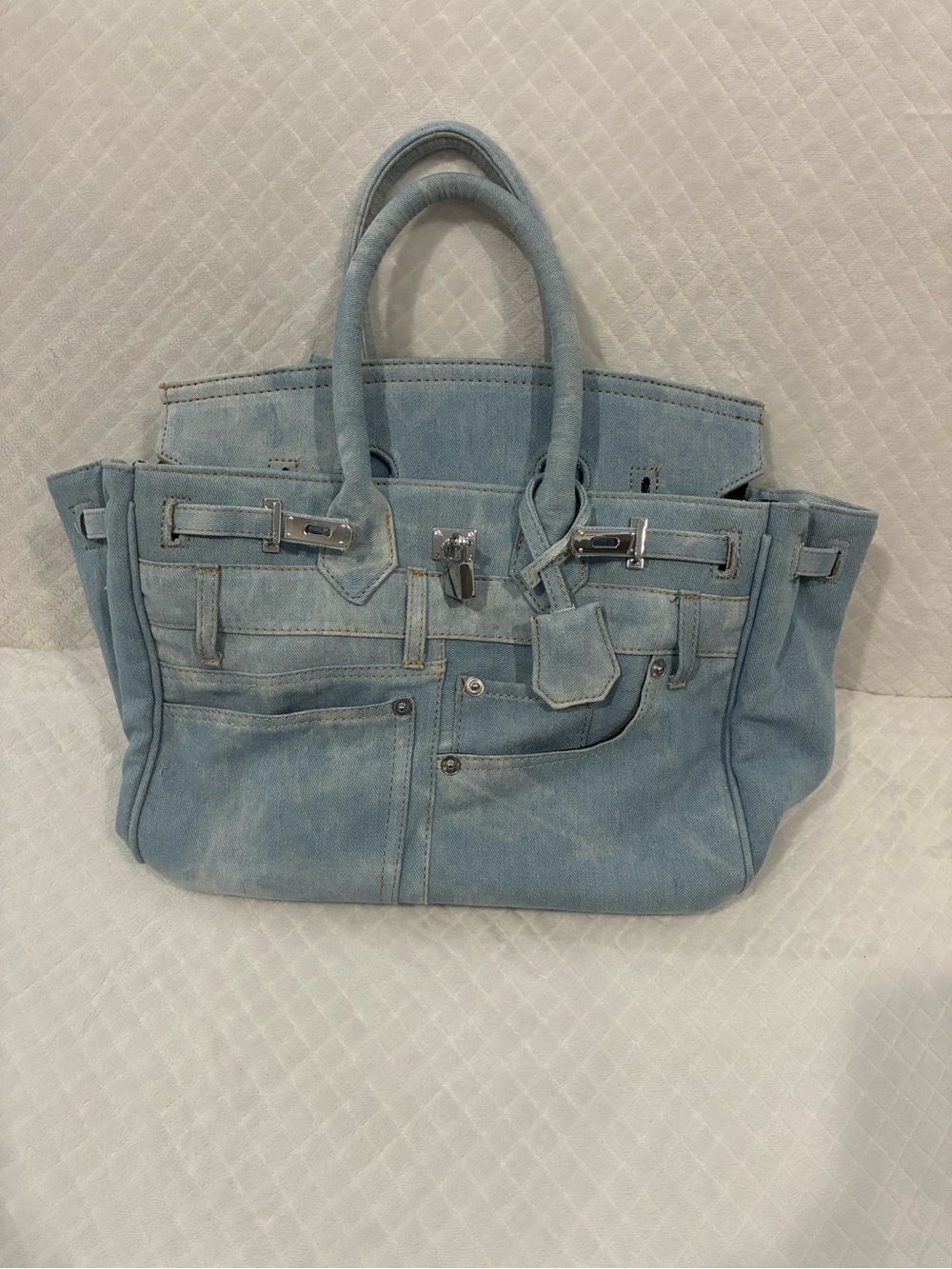 Denim Boatkin Tote Purse
